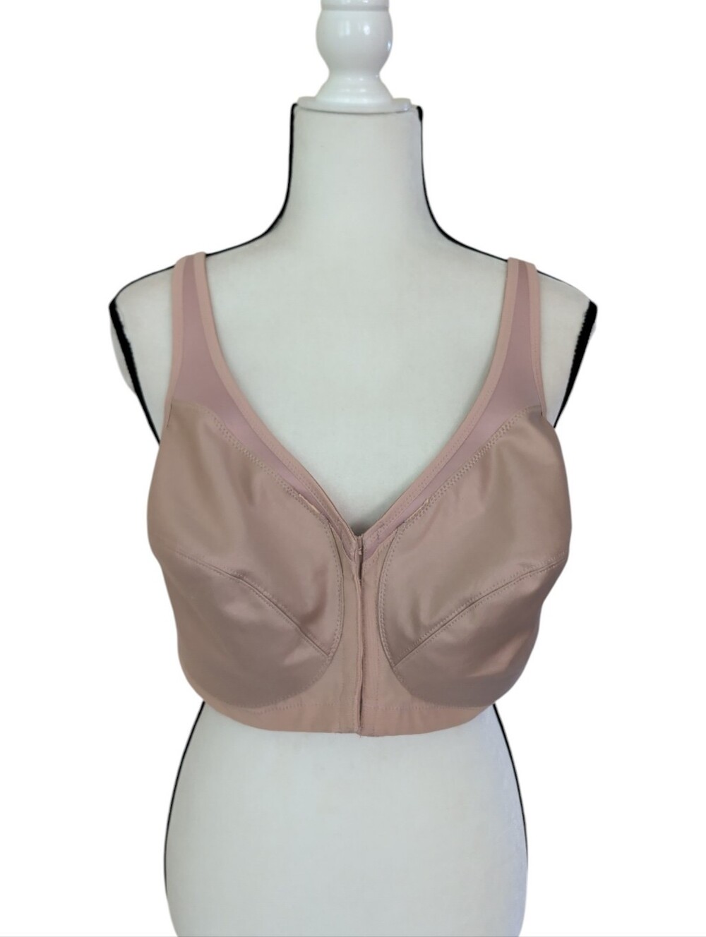 NWOT Glamorise Magic Lift Front Closure Posture Support Bra 44DD Nude Style 1265